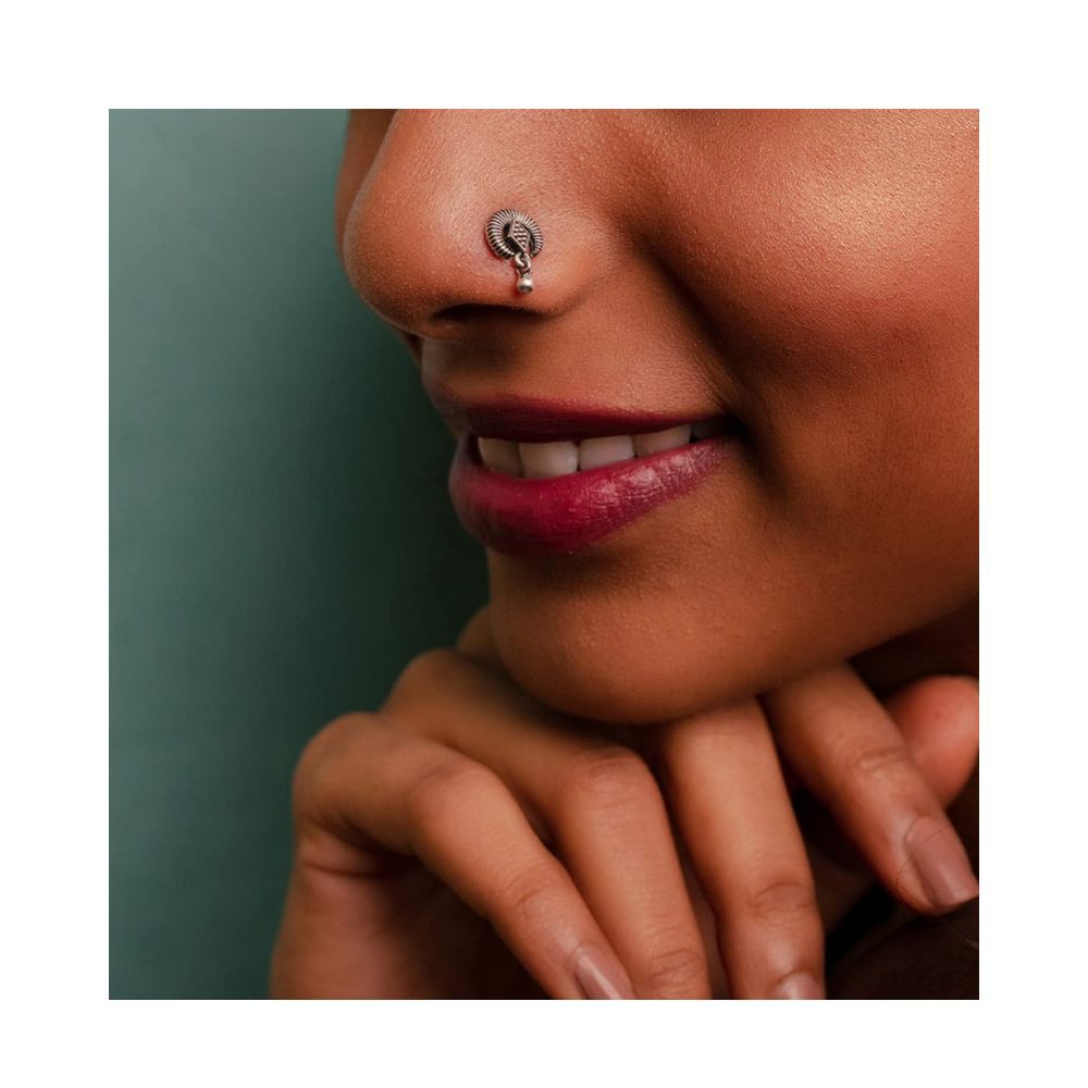 Buy Pakkhi Nose Ring In Oxidised 925 Silver from Shaya by CaratLane