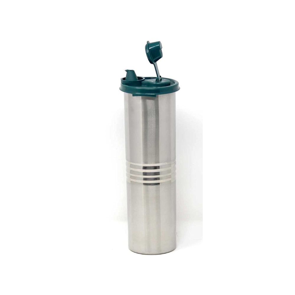 SignoraWare 1.1 Litres Easy Flow Stainless Steel Oil Dispenser Bottle with Lid and Cap