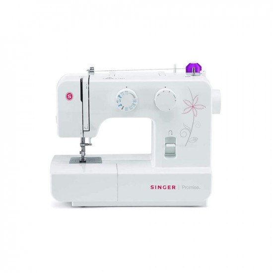 Singer Promise 1412 Automatic Zig-Zag Electric Sewing Machine 12 Built-in Stitches 18 Stitch Functions White Metal Frame