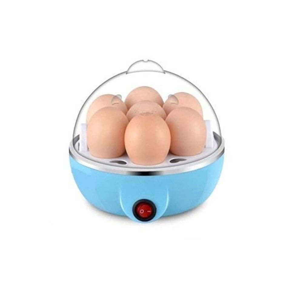 SOFLIN Egg Boiler Electric Automatic Off 7 Egg Poacher for Steaming 400 Watts Blue