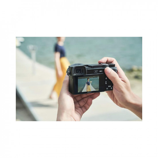 Sony Alpha ILCE-6100Y 242 MP Mirrorless Digital SLR Camera with 16-50 mm and 55-210 mm Zoom Lenses APS-C Sensor Fast Auto FocusReal-time Eye AFReal-time TrackingVlogging  Tiltable ScreenBlack