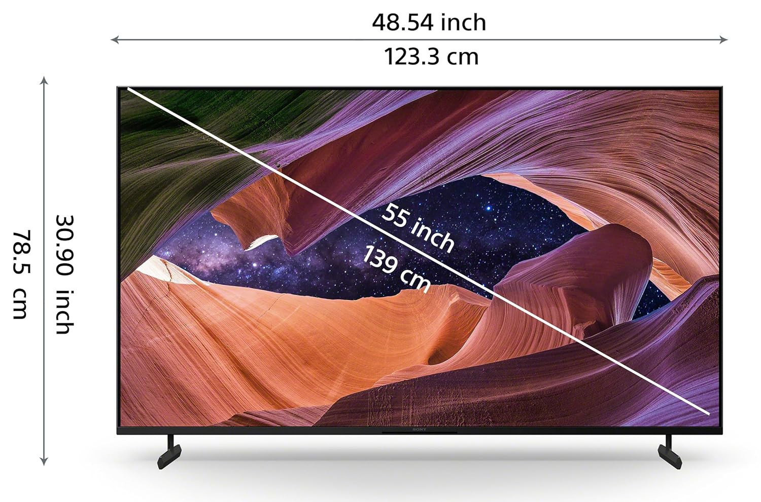Sony Bravia 139 cm 55 inches 4K Ultra HD Smart LED Google TV KD-55X82L Black