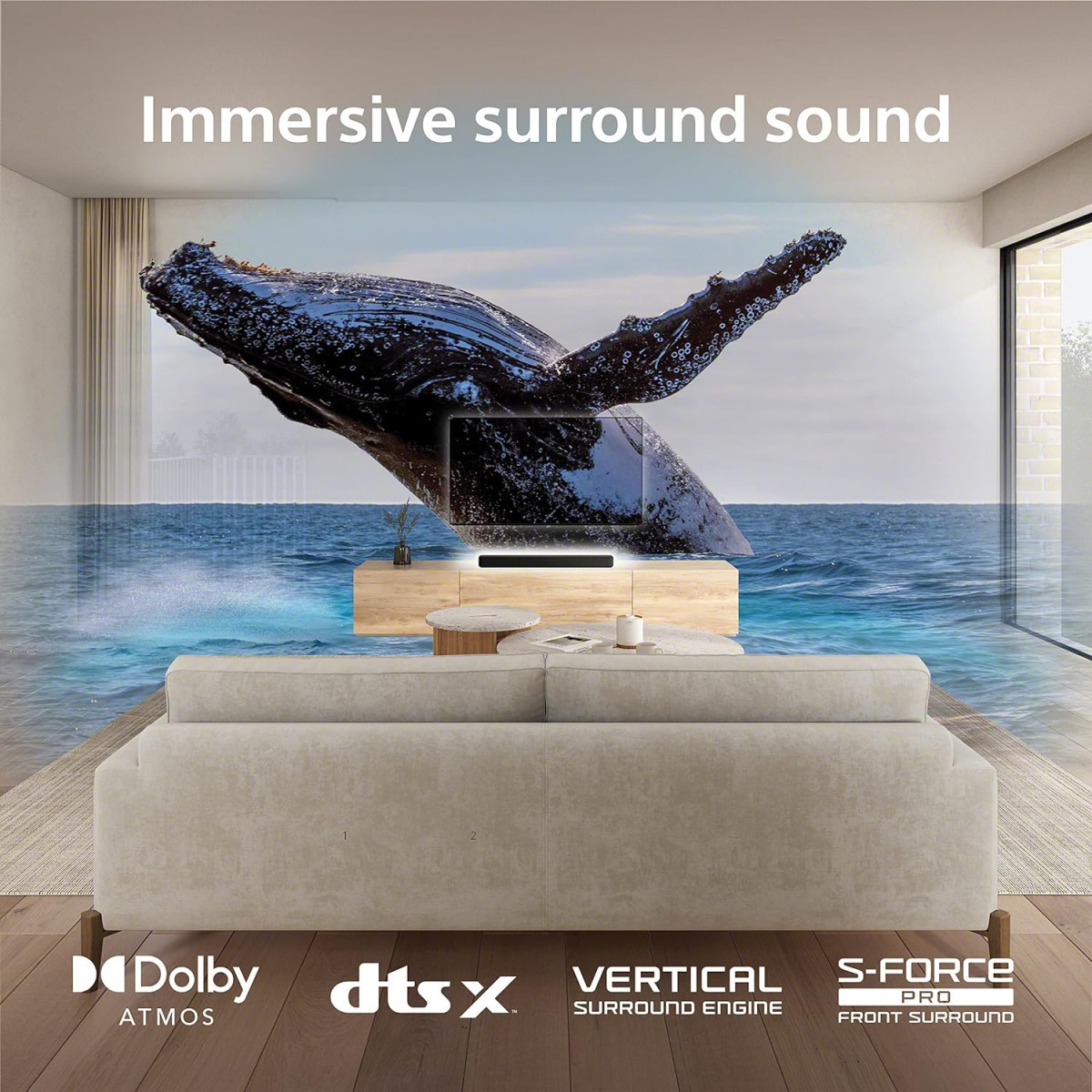 SONY HT-S2000 31ch Dolby Atmos Compact Soundbar Home Theatre System with Built in Subwoofer and Powerful bass Dolby AtmosDTSX Bluetooth Connectivity HDMI Optical HEC App Control