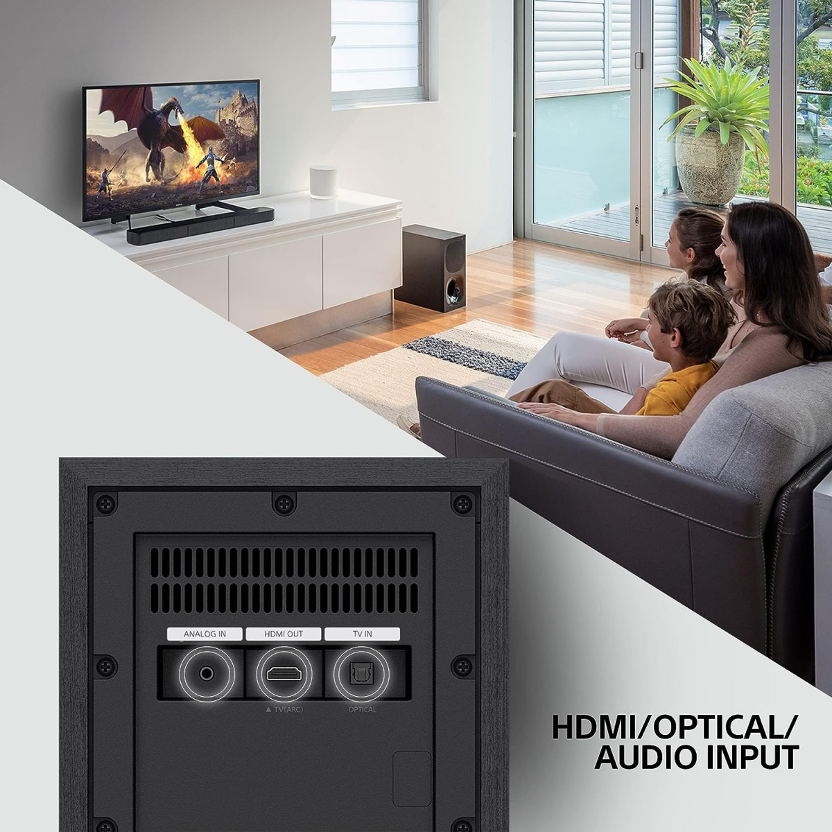Sony HT-S20R Real 51ch Dolby Digital Soundbar for TV with subwoofer and Compact Rear Speakers 51ch Home Theatre System 400WBluetooth  USB Connectivity HDMI  Optical connectivity