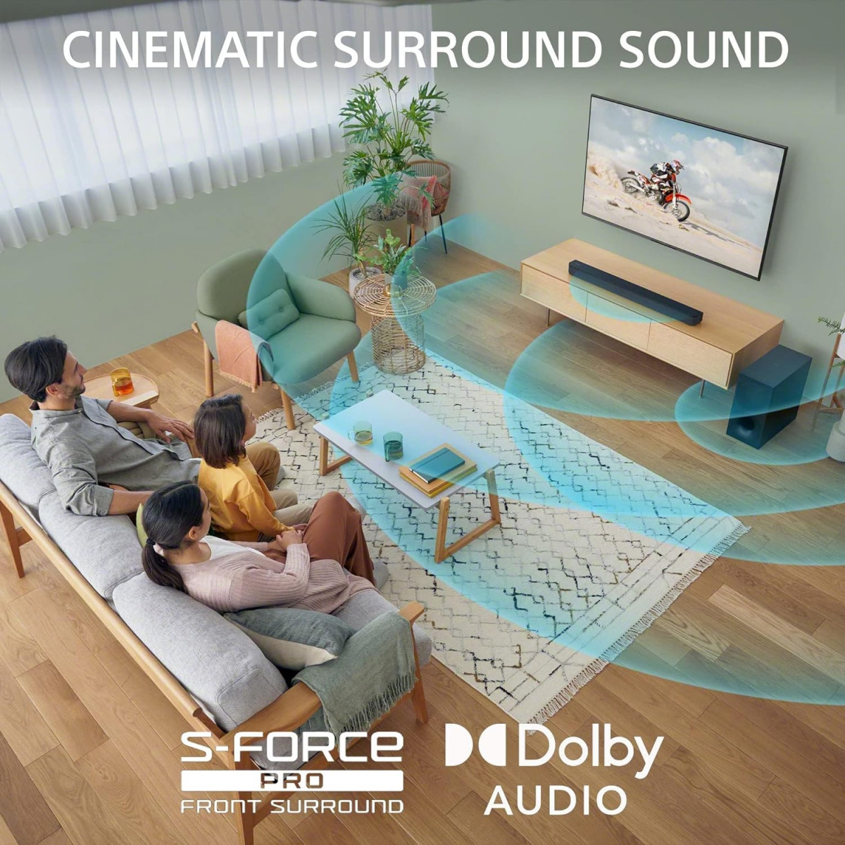 Sony HT-S400 21ch soundbar with Powerful Wireless subwoofer S-Force PRO Front Surround Sound and Dolby Digital 330W Wireless Connectivity Bluetooth