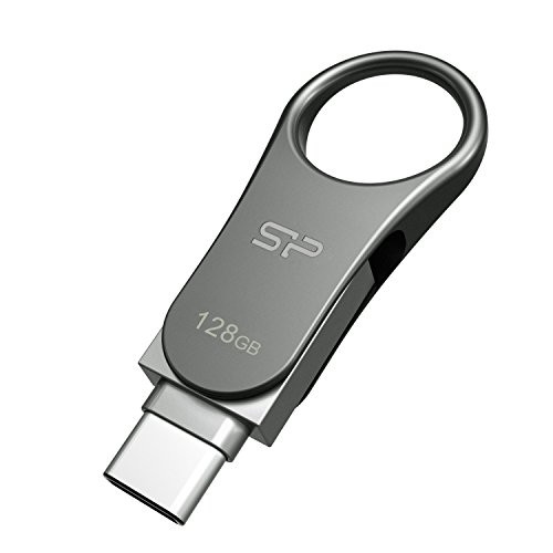 SP Silicon Power 128GB Dual USB-C USB-A Flash Drive, Metal Casing