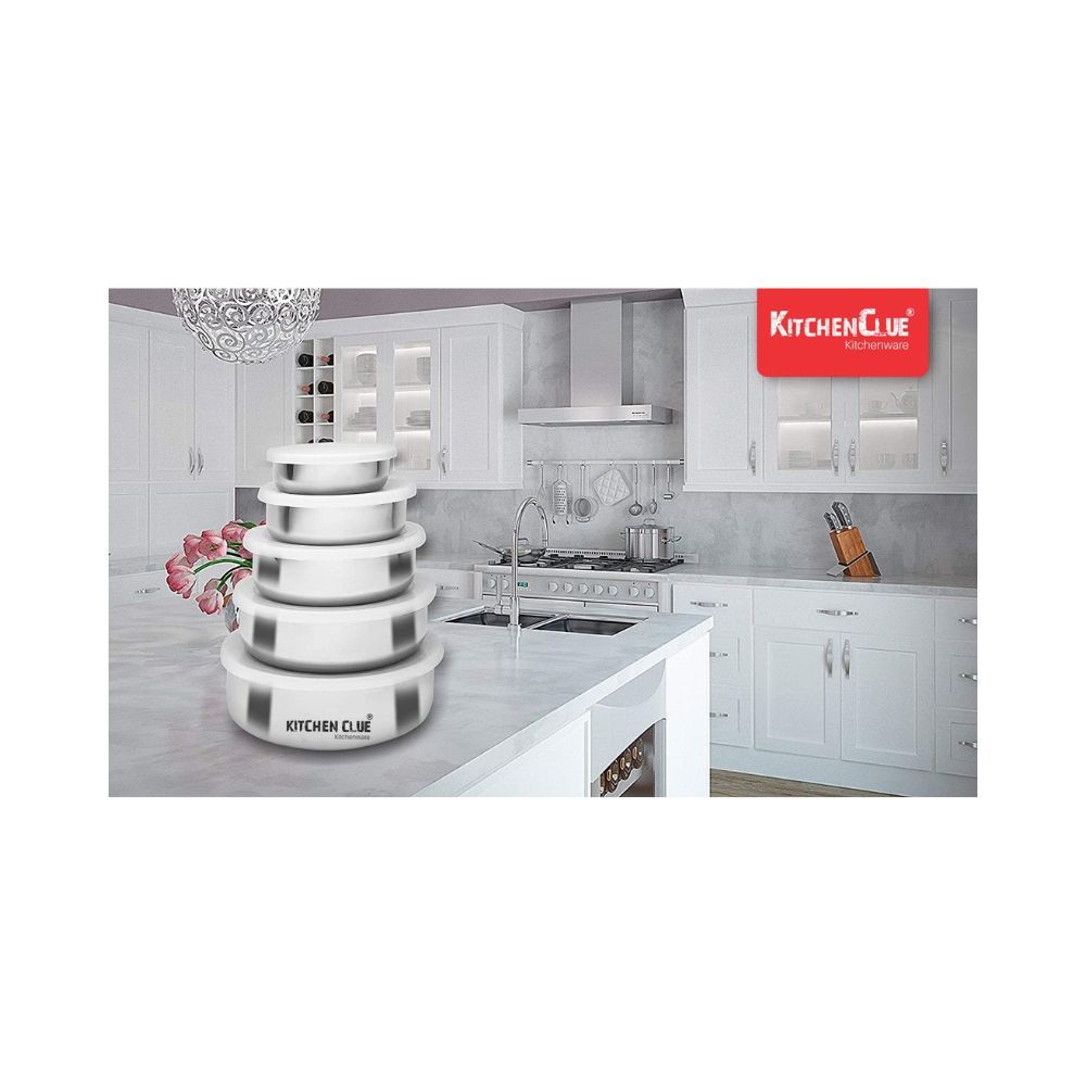 Stainless Steel Food Storage Containers for Kitchen (Silver)