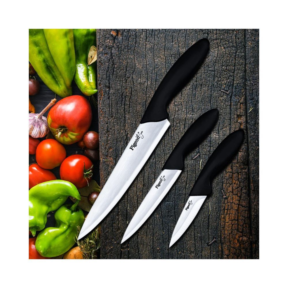 Stovekraft Stainless Steel Kitchen Knives (Black)