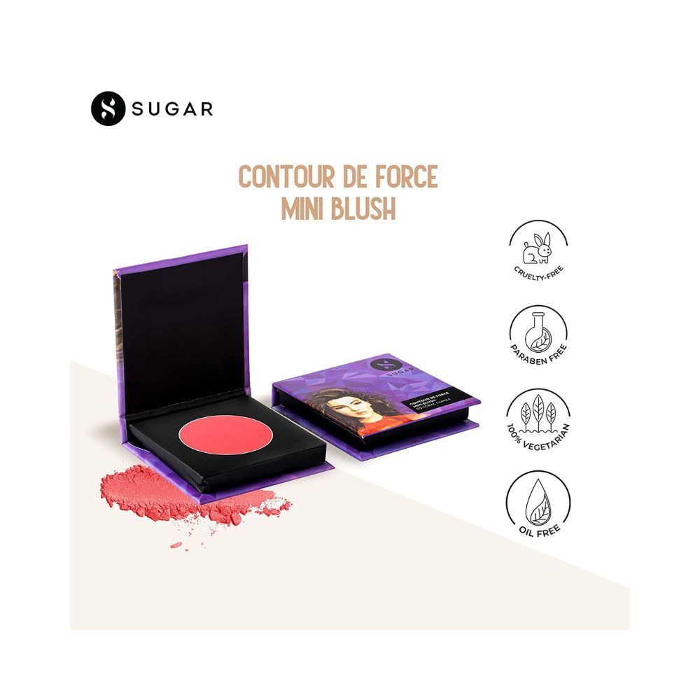 SUGAR Cosmetics - Contour De Force - Mini Blush - 02 Pink Pinnacle