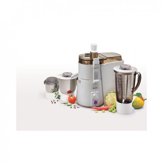 Sujata Powermatic Maxima 900 Watts 4 In 1 Juicer Mixer Grinder With 3 Jars White
