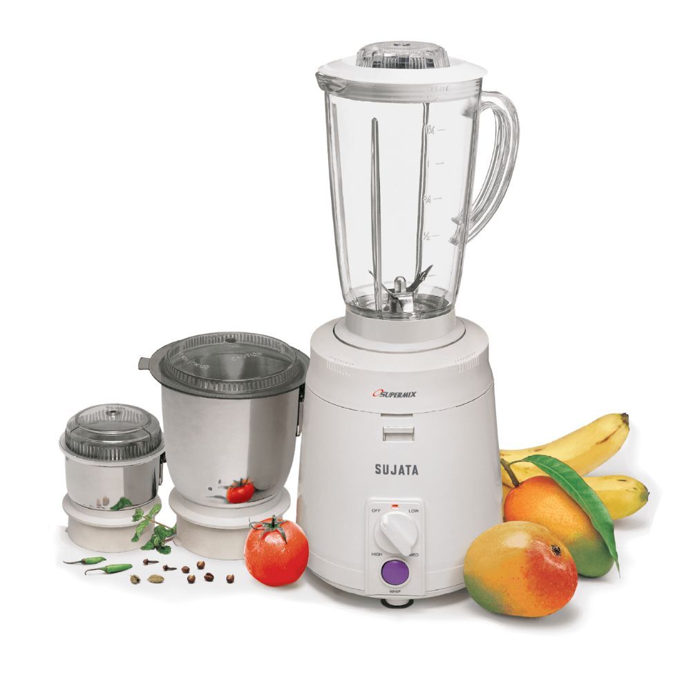 Sujata Supermix Mixer Grinder 900 Watts 3 Jars White