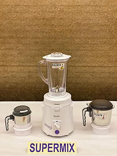 Sujata Supermix Mixer Grinder 900 Watts 3 Jars White White1