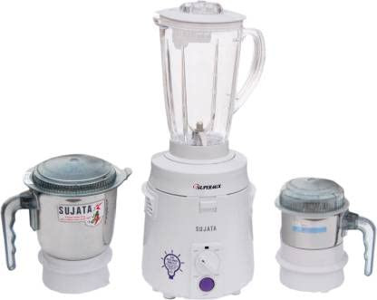 Sujata Supermix Mixer Grinder 900 Watts 3 Jars White White1