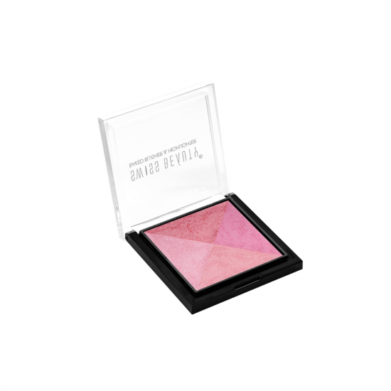 Swiss Beauty Mini Baked Shimmer Blusher And Highlighter Palette For Face Makeup| Multicolor-4, 7 Gm |