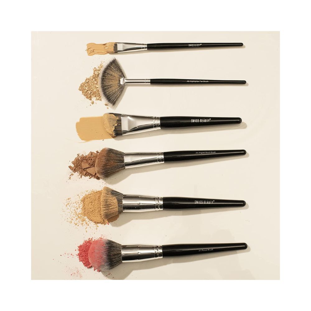 Swiss Beauty Professional Makeup Brush (Set of 20) - Transparent
