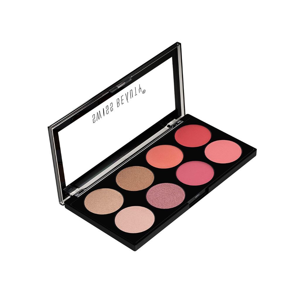 Swiss Beauty Ultra Blush Palette with highly blendable shades | Pigmented Blusher for a Natural Flush | Shade-1, 16gm|