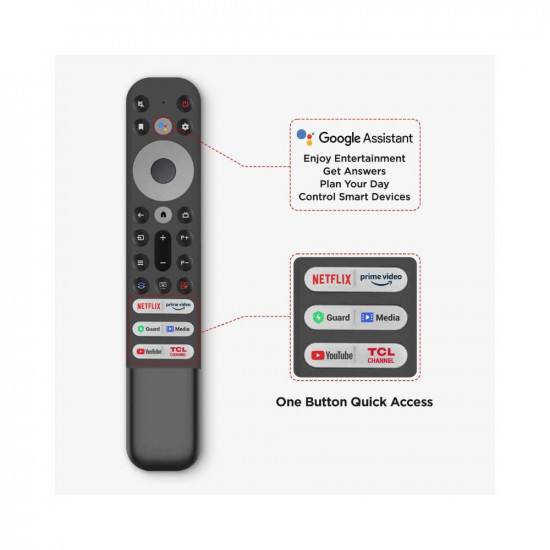 TCL 164 cm (65 inches) Bezel-Less Series 4K Ultra HD Smart LED Google TV 65P635 (Black)