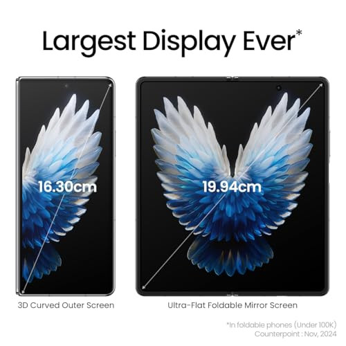 Tecno Phantom V Fold 2 Rippling Blue 12GB512GB  Strongest Fold Ever  Largest Battery in Fold Segment-5750mAh  Segment Largest Display  Rear - Triple 50MP Camera with OIS  70W Fast Charger