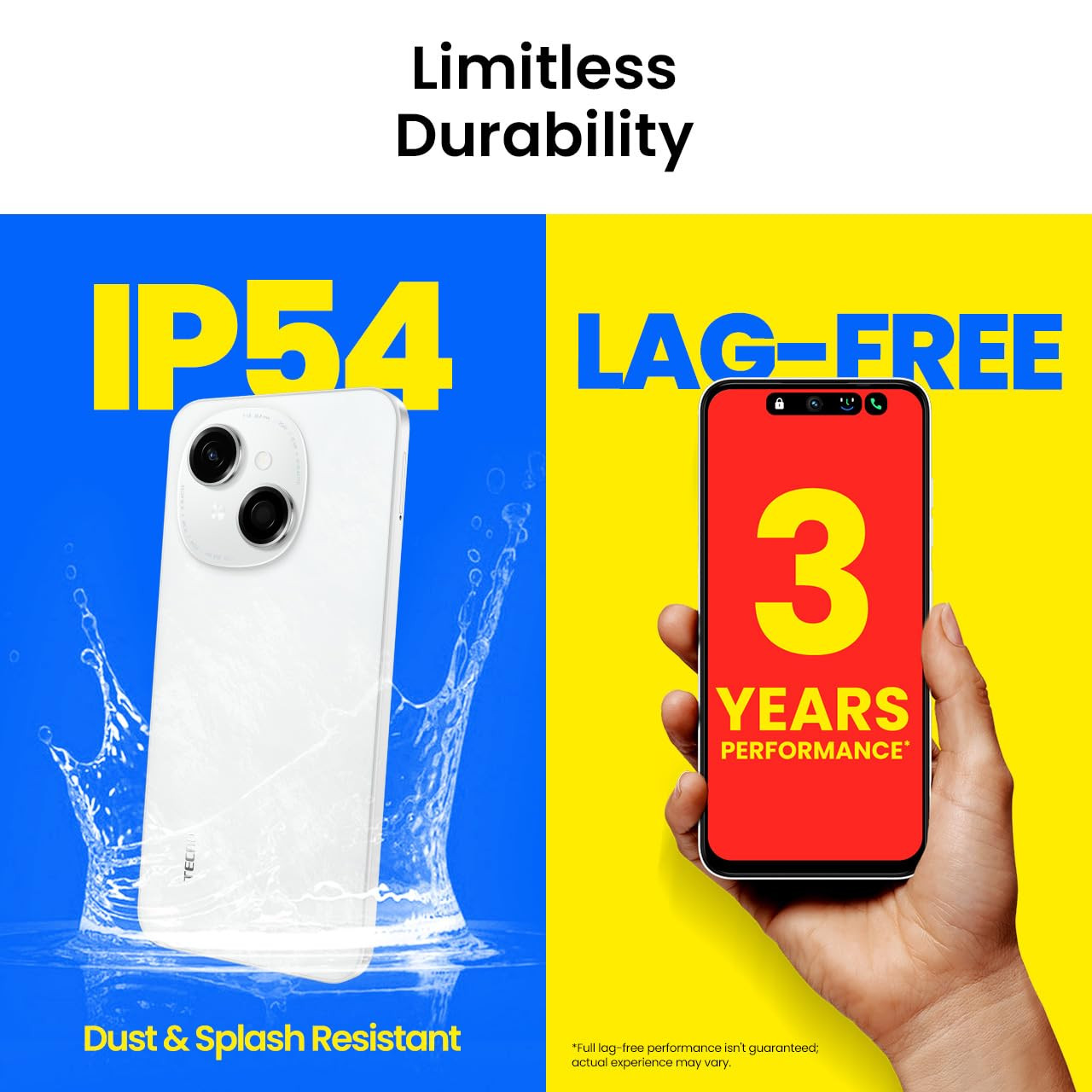 Tecno POP 9 Glittery White 3GB64GB Indias 1st Mediatek G50  IP54 Rated  IR Remote  Dual Speaker with DTS  36 Month Lag Free Fluency  15W Fast Charging Support  5000 mAh Battery