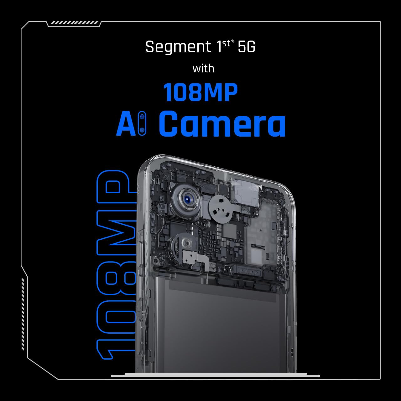 TECNO POVA 6 NEO 5G Midnight Shadow 8GB256GB  Advanced AI Features  108MP Ultra Clear AI Camera  D6300 Powerful Processor  5 Year Lag Free Fluency  5000 mAh Battery  InBuilt Infrared and NFC