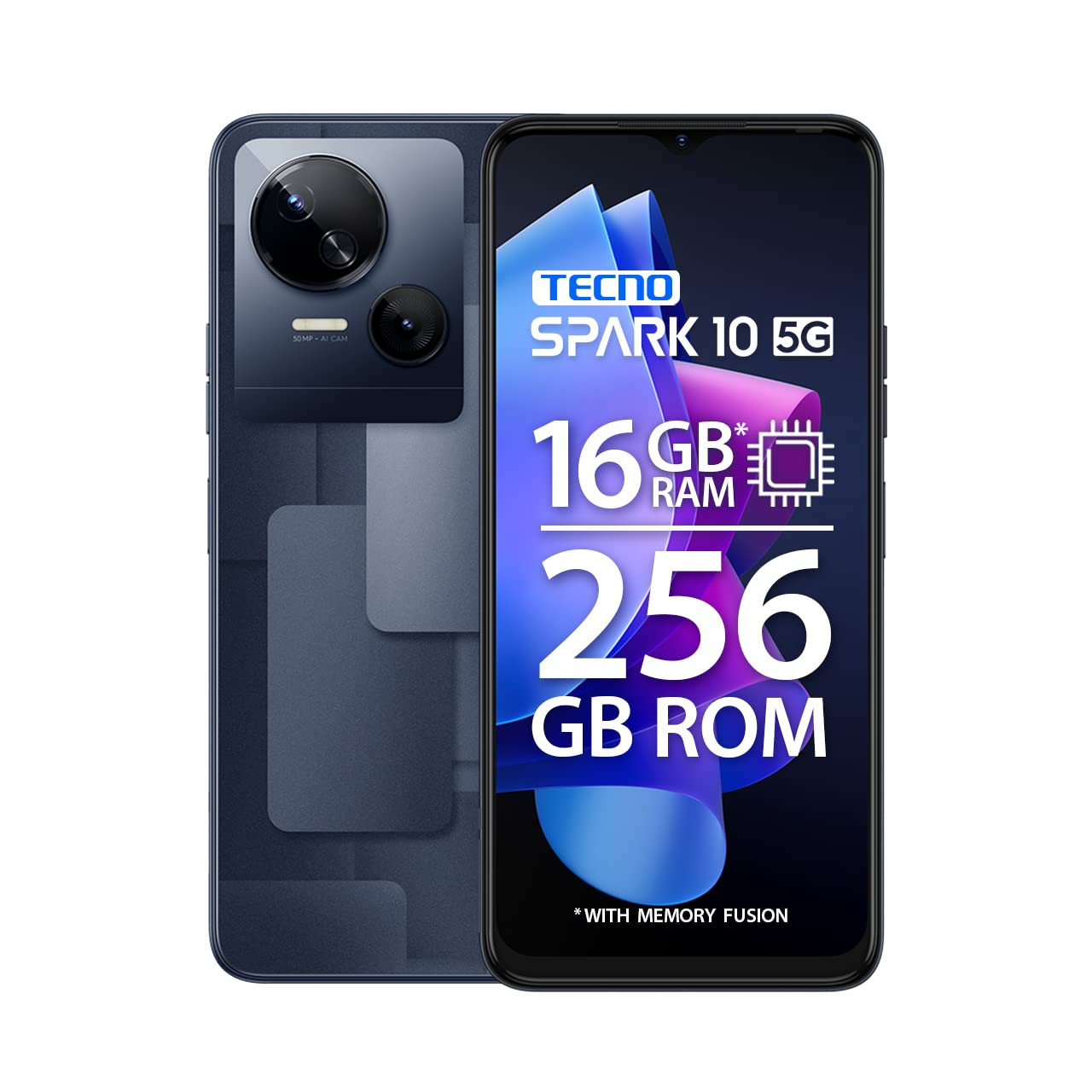 TECNO Spark 10 5G Meta Black 8GB RAM256GB Storage16GB Expandable RAM  Ultra Clear 50MP Superior Rear Camera Dimensity 6020 7nm Powerful 5G Processor