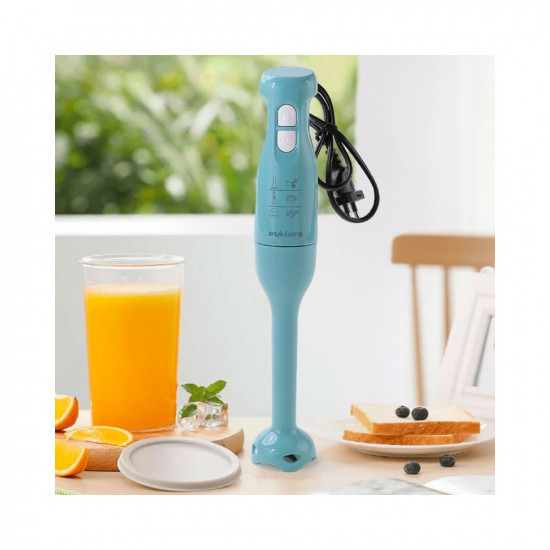 The Better Home FUMATO Turbo 250W Portable Electric Hand Blender  Detachable Stainless Steel Stem  Hand Blender for smoothie  Juices  1 year mfgh Warranty Misty Blue