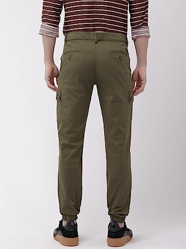 The Indian Garage Co Men Green Slim Fit Linen Trousers - Price History