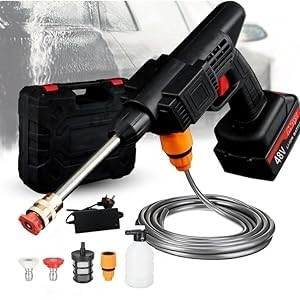 The Venti 48V Portable Pressure Washer withRechargeableCordless Pressure Washer GunHandheld Pressure Washer for CarCar Washer Gun Type 1- Single Battery
