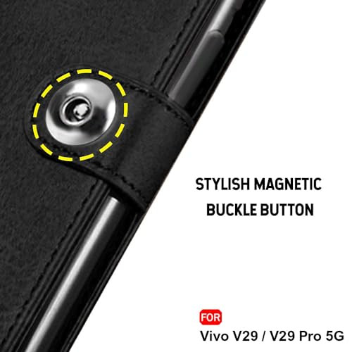 TheGiftKart Genuine Leather Finish Button Flip Cover Back Case with Inbuilt  Stand & Inside Pockets for Vivo V20 (Camel Brown) : : Electronics