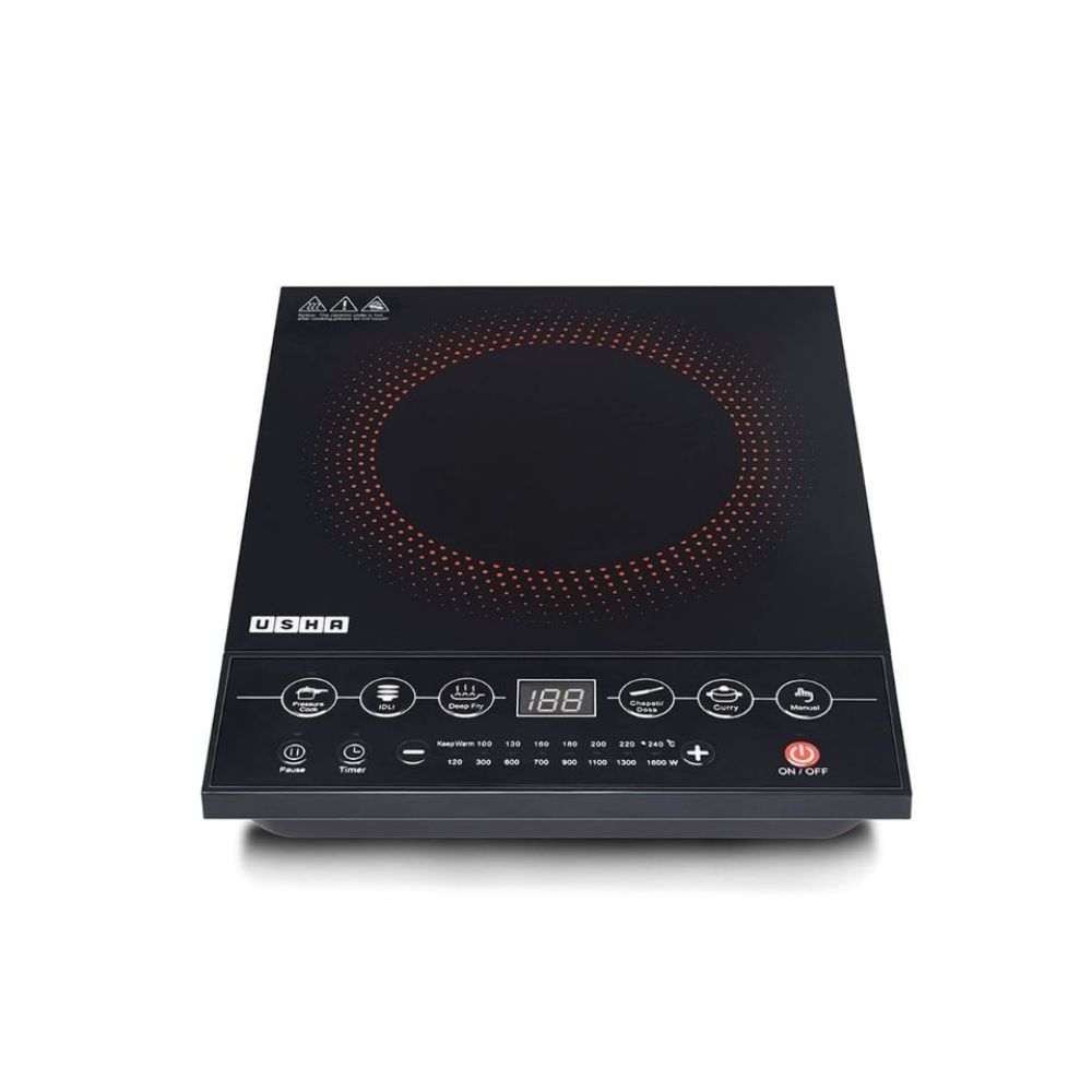 Usha CookJoy (CJ1600WPC) 1600 Watt Induction cooktop (Black)