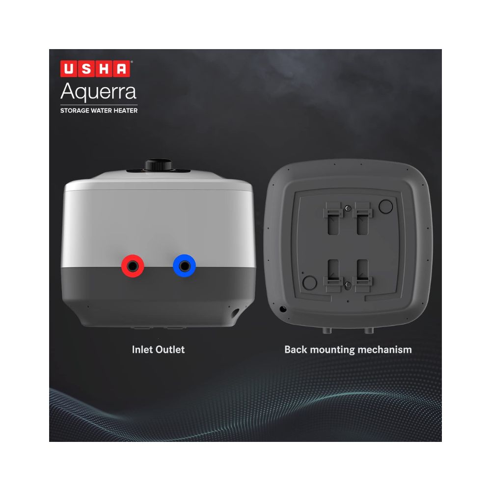 Usha Aquerra 10 Litre 5 Star Storage Water Heater (White)