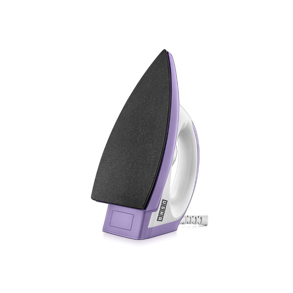 USHA Armor AR1100WB 1100 W Dry Iron with Black Weilburger Soleplate Purple