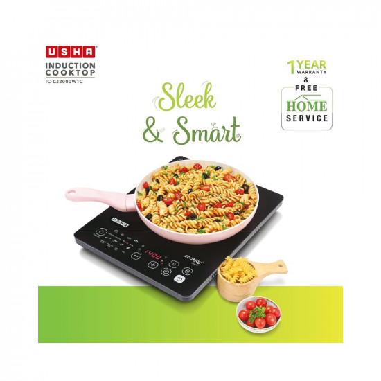 Usha Cookjoy Cj2000Wtc 2000 Watt Induction Cooktop With Touch Control Black Sealed 1 Burner