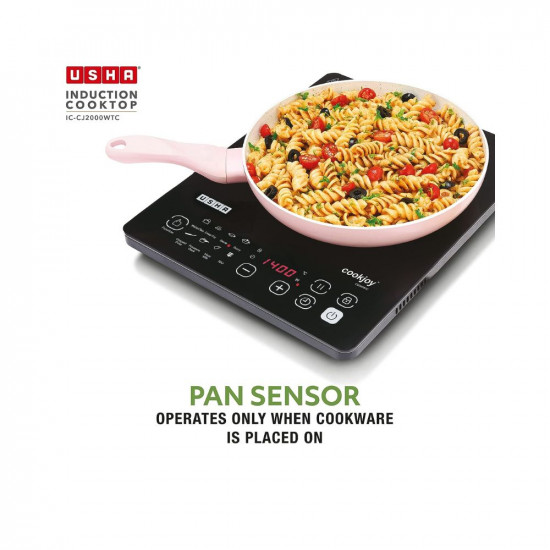 Usha Cookjoy Cj2000Wtc 2000 Watt Induction Cooktop With Touch Control Black Sealed 1 Burner