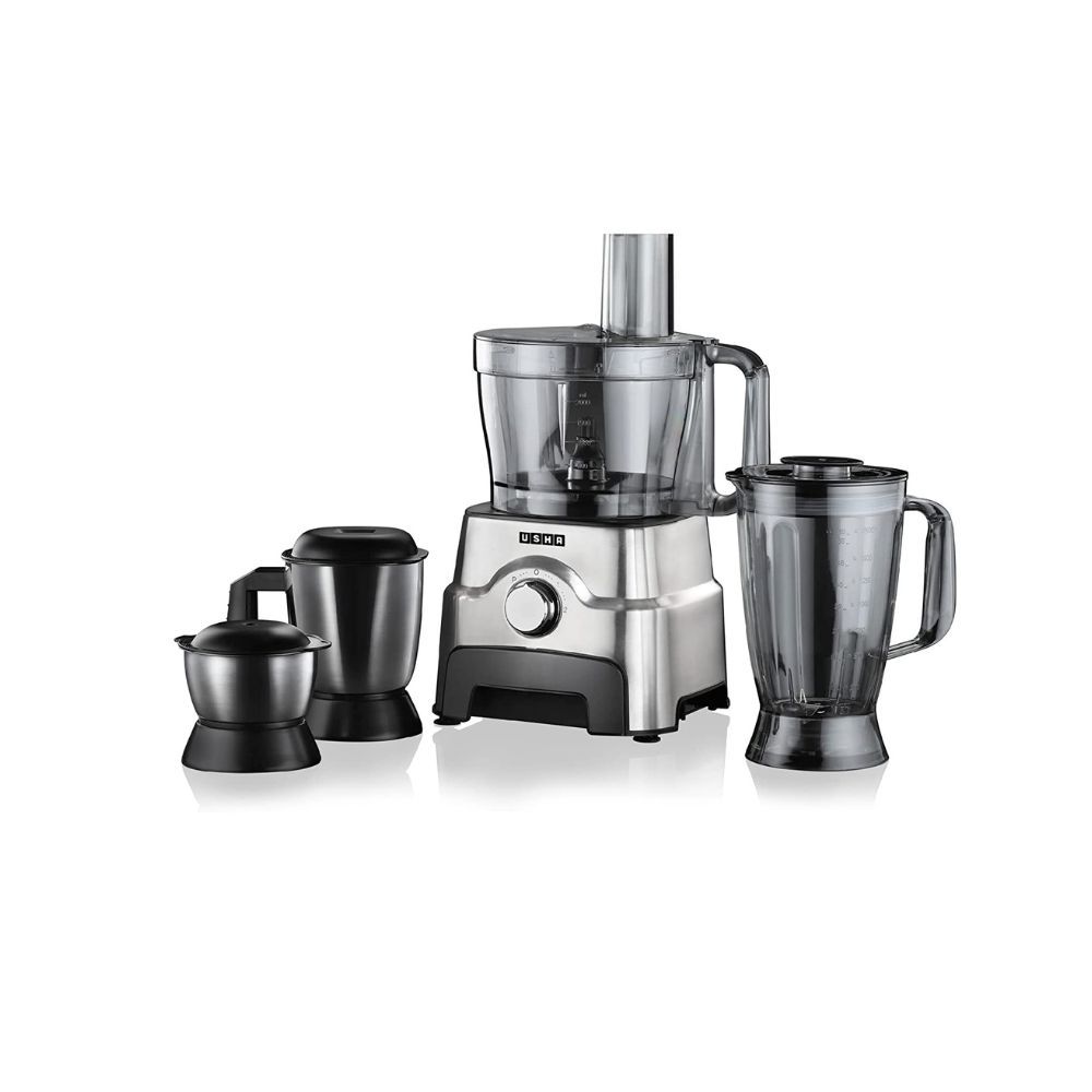 Usha FP 3811 Food Processor 1000 Watts Copper Motor with 13 AccessoriesBlack