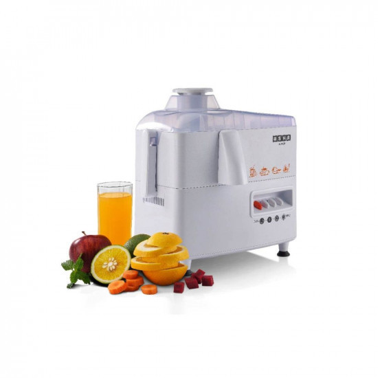 USHA J 3345 450 W Juicer 5 Years Warranty On Motor 3 Speed With Pulse Function White 450 Watt