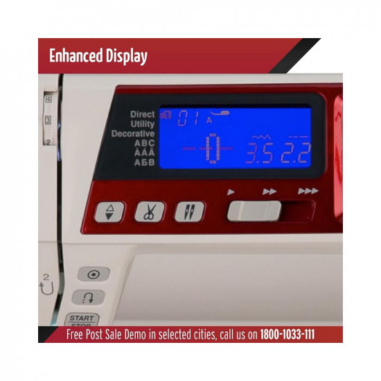 Usha Janome Dream Maker 120 Automatic Zig-Zag Computerized Sewing Machine  120 Built-In-StitchesWhite With complementary Sewing Lessons in Nine languages