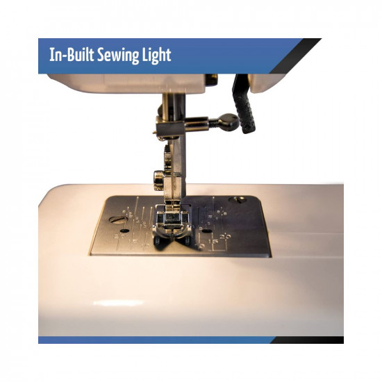 Usha Janome Dream Stitch Automatic Zig-Zag Electric Sewing Machine White and Blue