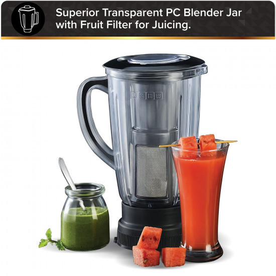 Usha Maximus Plus 800-Watt Copper Motor Mixer Grinder with 4 Jars and 5 Years Motor WarrantyBlack  Stainless steel