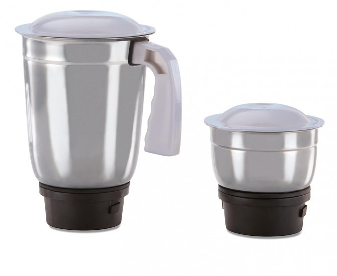 Usha MG3750 MG 500-Watt 2 Stainless Steel Jars with 3-speed mode100 Copper Motor with 2 years Product Warranty  5 Years Motor Warranty White  Black
