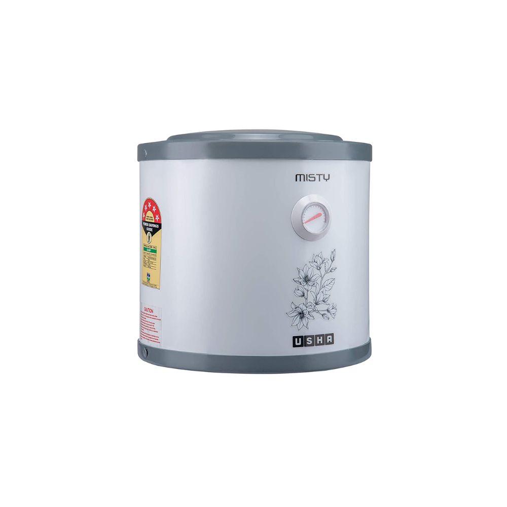 Usha Misty 10 Ltr 2000-Watt 5 Star Storage Water Heater (Grey Magnolia)