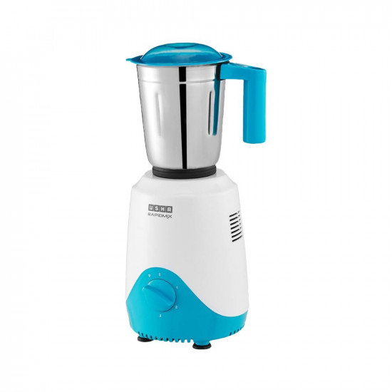 USHA Rapidmix 500-Watt Copper Motor Mixer Grinder With 3 Jars And 2 Years Product Warranty  5 Years Motor Warranty Sea GreenWhite 500 Watt