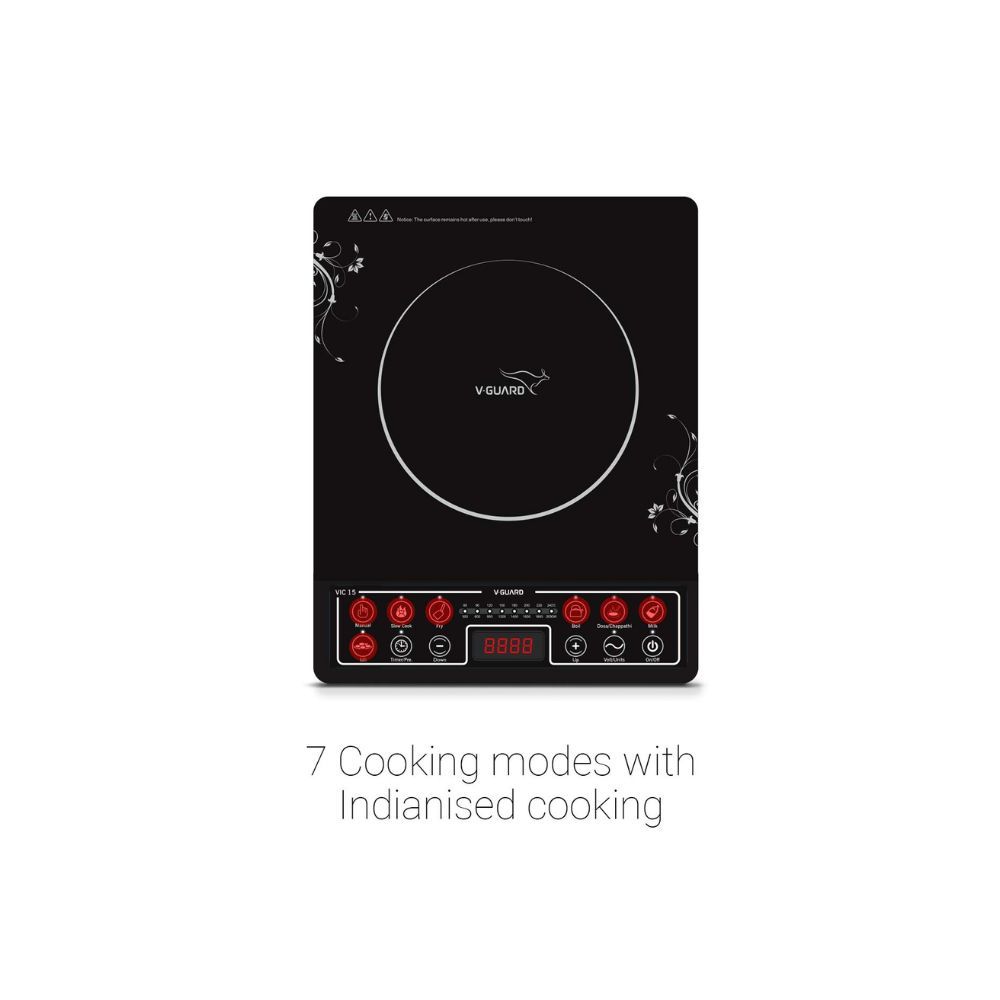 V-Guard VIC-15 2000-Watt Induction Cooktop Black