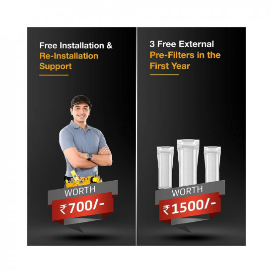 V-Guard Zenora RO UF Water Purifier | TDS up to 2000 ppm | 7 Stage Purification with World-class RO Membrane and Advanced UF Membrane | Free PAN India Installation & 1-Year | 7 Litre, Black