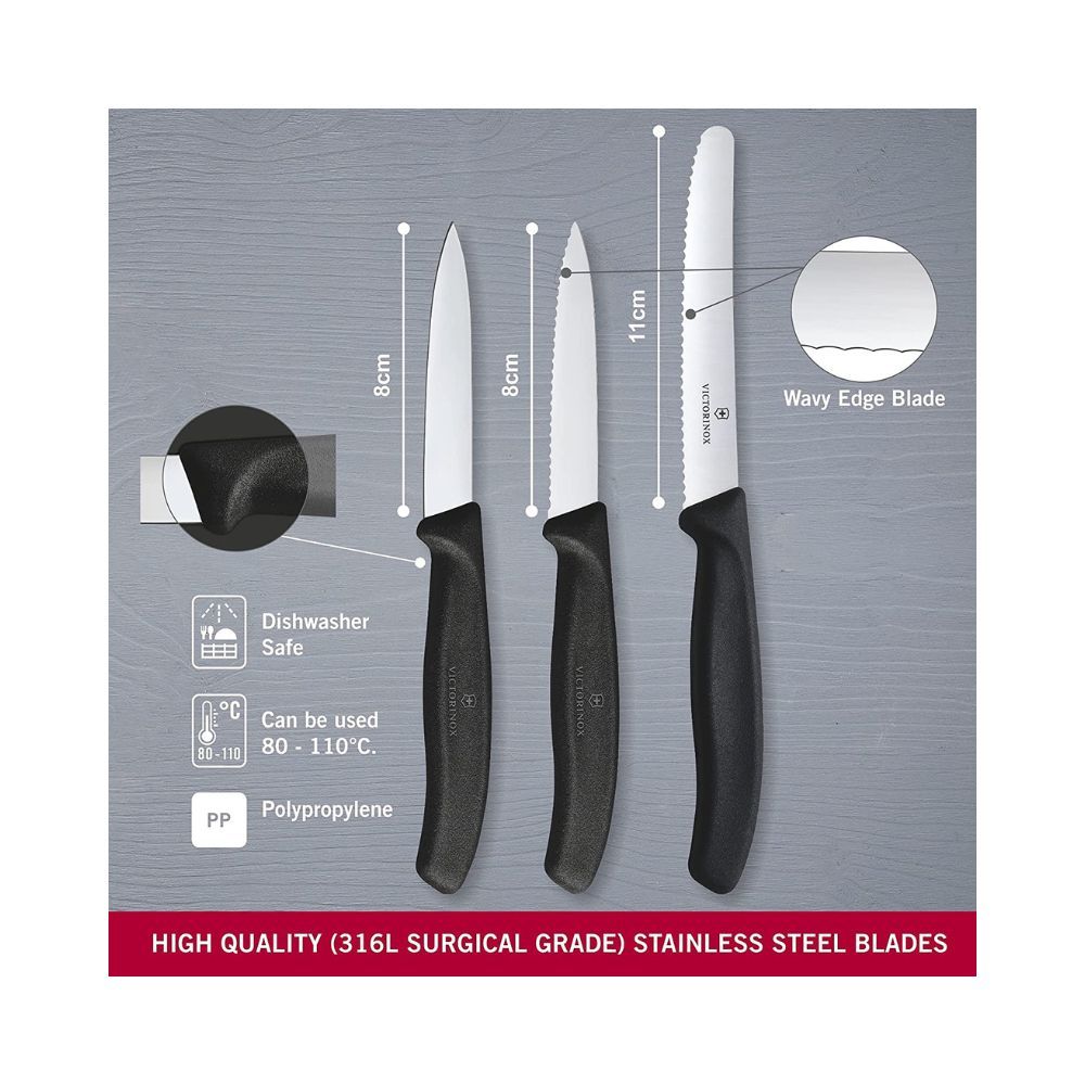 Victorinox Stainless Steel Kitchen Knife (Black)
