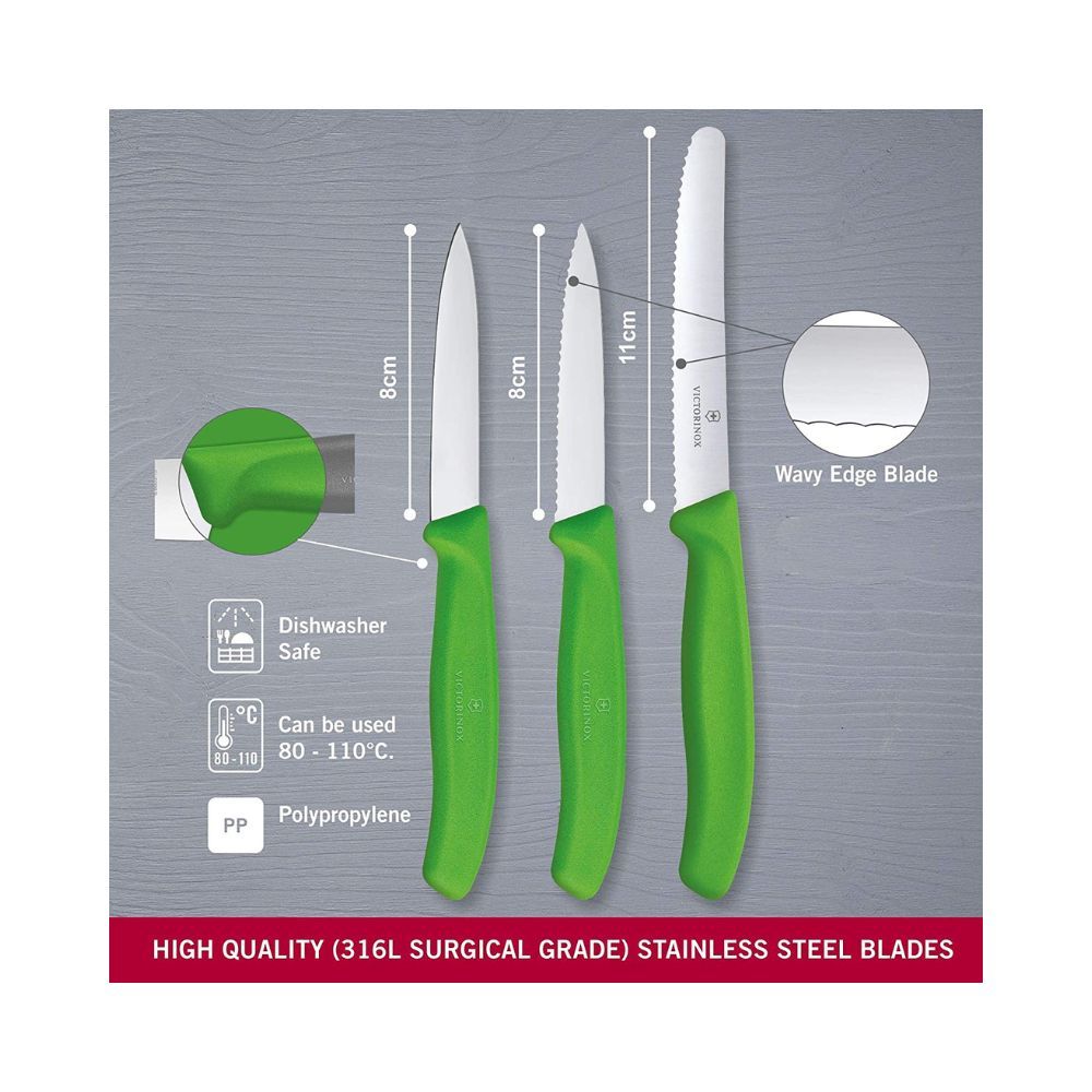 Victorinox Stainless Steel Kitchen Knife (Green)