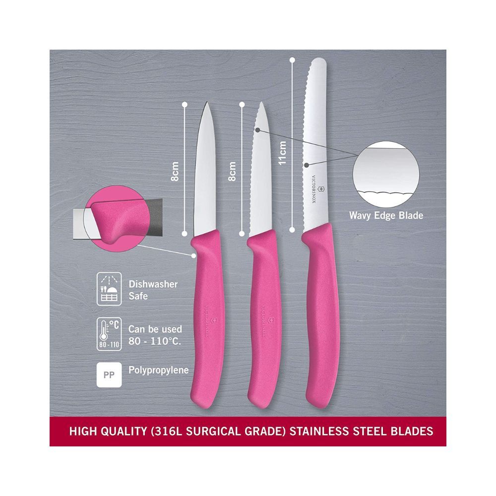 Victorinox Stainless Steel Kitchen Knife (Pink)