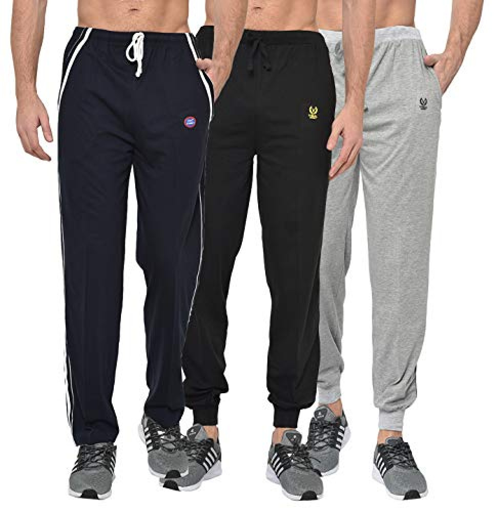 VIMAL JONNEY Multicolor Cotton Trackpants for Men s Pack of 3