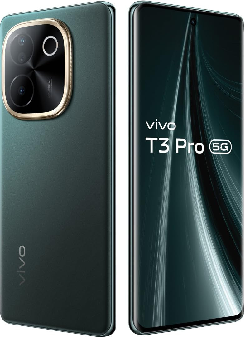 vivo T3 Pro 5G Emerald Green 8GB RAM 128GB Storage  Snapdragon 7 Gen 3 Processor  AMOLED Display  Dual Nano-SIM  5500mAh Battery