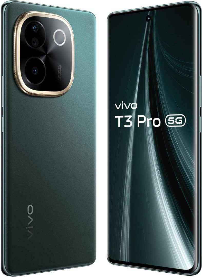vivo T3 Pro 5G Emerald Green 8GB RAM 128GB Storage  Snapdragon 7 Gen 3 Processor  AMOLED Display  Dual Nano-SIM  5500mAh Battery